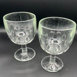 Vintage 1970s Lowenbrau Thumbprint Beer Glasses (Set of 2)
